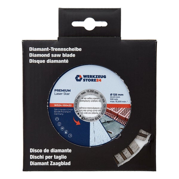 Diamanttrennscheibe in Produktverpackung