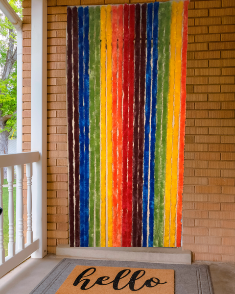 Fliegenvorhang Katzenschwanz-Fliegenvorhänge Katzenschwanz Regenbogen - 100cm x 230cm