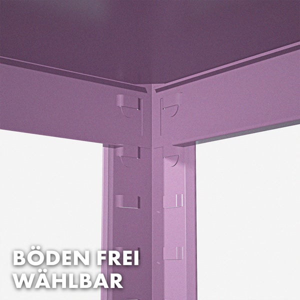 FLOORDIREKT Buntregal Kleur - Pastellfarben - Modernes Wohnregal - Pastellviolett - 172 x 90 x 30 cm