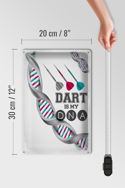 Blechschild Spruch 20x30cmDart is my DNA Schild