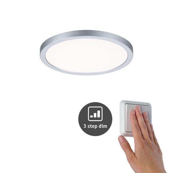 VariFit LED Einbaupanel 3-Step-Dim Areo IP44 rund 175mm 13W 1200lm 4000K Chrom matt dimmbar