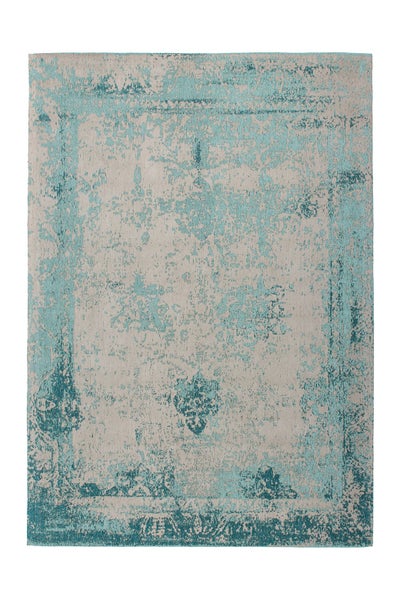 Rechteckiger Teppich mit modernem Vintage Muster und verwaschenem Design.
