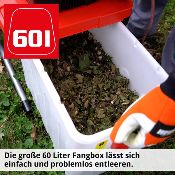 Auffangbox eines Häckslers mit Füllstandsanzeige