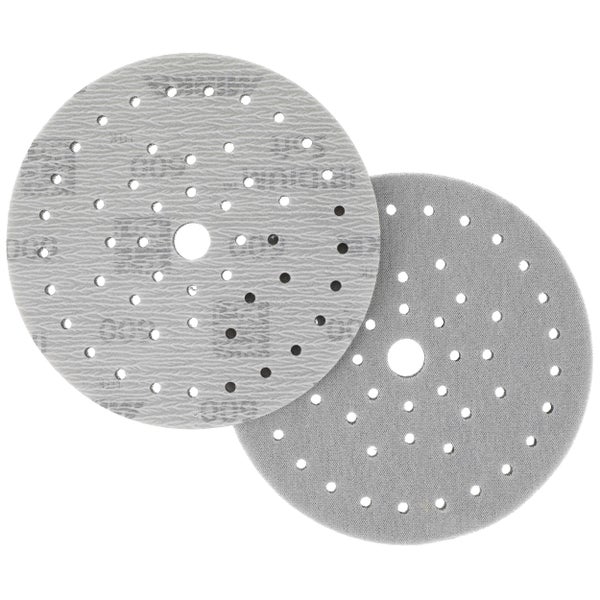 Mirka Iridium Soft Schleifscheiben Ø 150 mm / Korn P600 / Klett Multifit / 20 Stück / schaumbasiertes Schleifmittel für präzises Trockenschleifen, Klarlackschliff, Finish