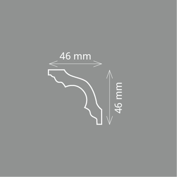 Zierleiste K 50 (46 x 46 mm), Länge 2m