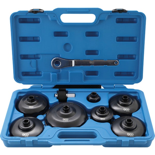 Ölfilterschlüssel Set im blauen Werkzeugkoffer