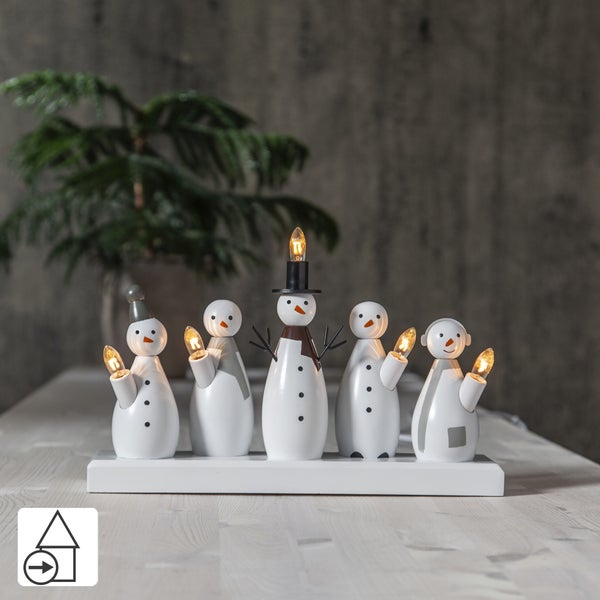 Dekorative Schneemann-Lichterkette für den Innenbereich