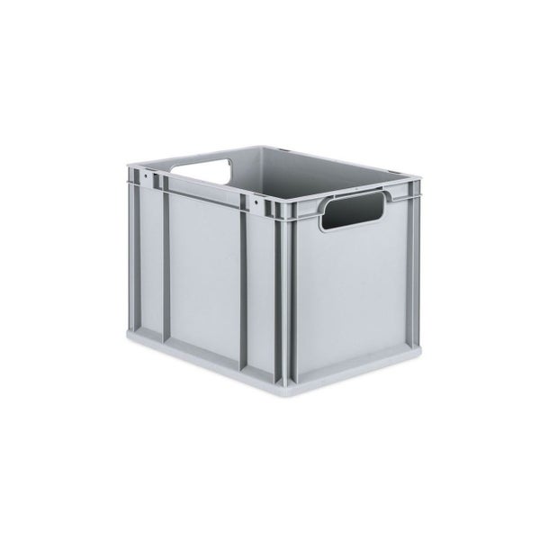 PROREGAL Spar Set 4x Eurobox Nextgen Economy Mit Scharnierdeckel & Roten Schiebeschnappverschlüssen Griffe Offen HxBxT 32 x 30 x 40 cm 30 Liter