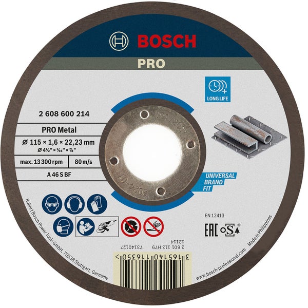 Bosch PRO Metal Trennscheibe 115 x 1,6 x 22,23 mm - 2608600214