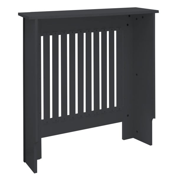 ECD Germany Heizkörperverkleidung Landhausstil 78x19x82cm Anthrazit aus MDF lackiert für Schlafzimmer Wohnzimmer Heizungsverkleidung Heizkörperabdeckung Heizungsabdeckung Heizung Heizkörper Abdeckung