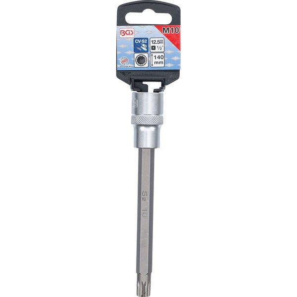 BGS Bit-Einsatz Länge 140 mm Antrieb Innenvierkant 12,5 mm (1/2) Innenvielzahn (für XZN) M10 - 5184-M10