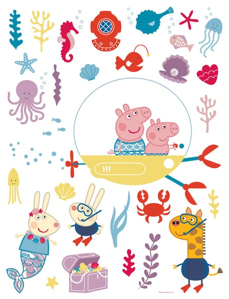 Sanders und Sanders Wandtattoo Peppa Wutz Multicolor - 85 x 65 cm - 601360