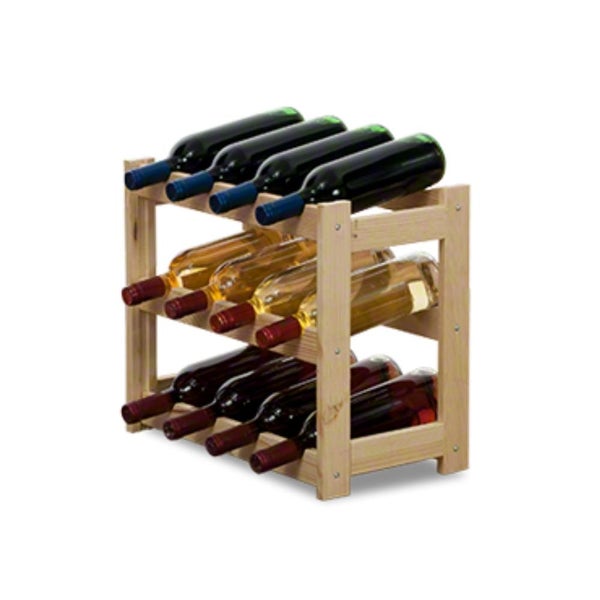 PROREGAL Weinregal Pinotwine HxBxT 38 x 43 x 25 cm 12 Flaschen Massives Kiefernholz Natur Unbehandelt