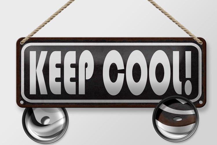 Blechschild Spruch 27x10cm Keep cool Dekoration