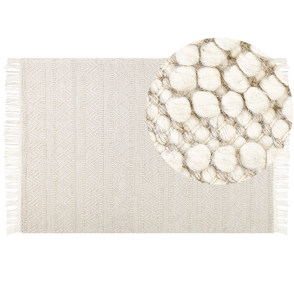 Teppich PERTEK Beige 160 x 230 cm Wolle