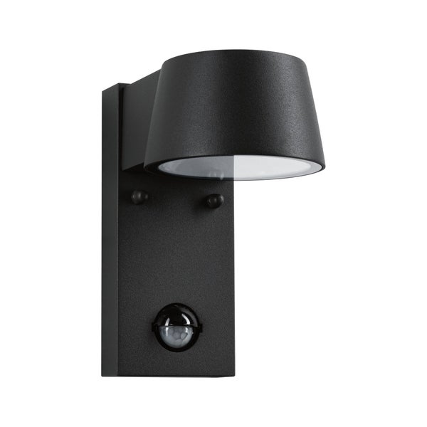 LED Außenwandleuchte Capea Dämmerungsgesteuerter Bewegungsmelder (IR) IP44 96x153mm 3000K 6W 500lm 230V 98° Anthrazit Aluminium