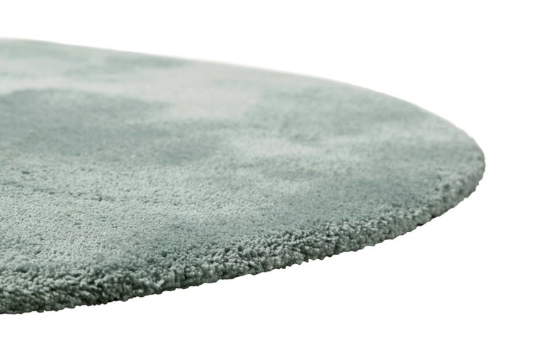 Teppich Rund Türkis Grau Hochflor Pisa Homie Living 120 cm rund