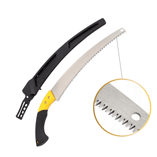 Astsäge mit schwarzer Scheide und gelb-schwarzem Griff