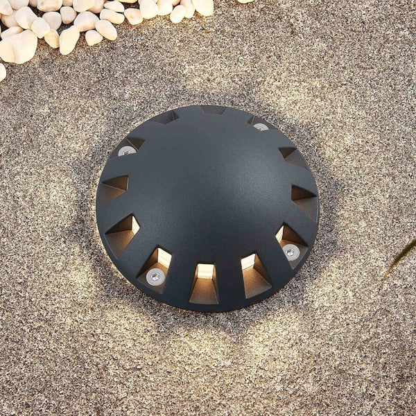Lindby LED Außenleuchte Emiro (wasserdicht (Modern) in Schwarz aus Aluminium (1 flammig, ) - Außenstrahler außen Spot für Garten Terasse Balkon & Haus