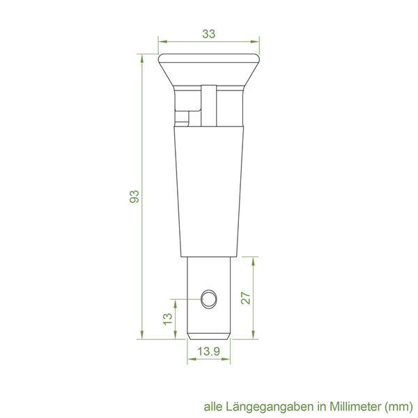 Geiger Kupplungstrichter mit Zapfen | Zapfen 13,9 mm | Aufnahme 13,9 mm