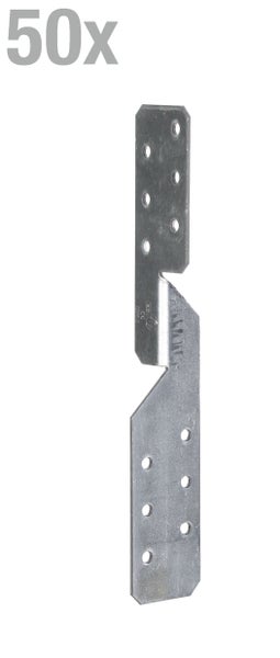 Set von 50 Sparrenpfettenankern aus verzinktem Stahl zur Holzverbindung im Dachbau