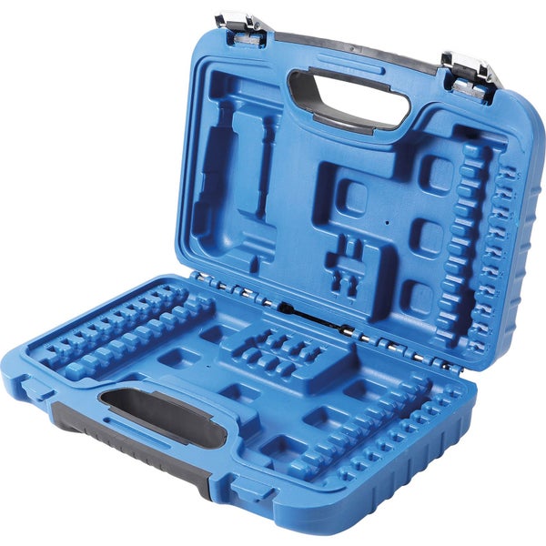 Geöffneter Werkzeugkoffer mit Fächern