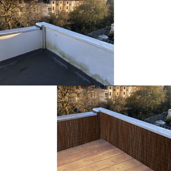 urfence Deine Oase: 100x300 Balkon Sichtschutz Gartenzaun Weidenzaun - Balkonverkleidung Wetterfest - Sichtschutzmatte Weide Sonnenschutz Sichtschutzzaun Garten Terrasse Weidenmatte Rollzaun Holzzaun