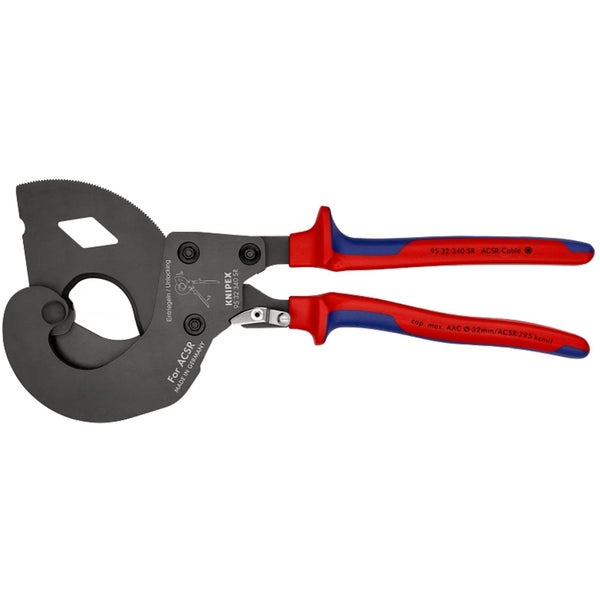 Knipex ACSR Freileitungsschneider (Ratschenprinzip)für Freileitungsseile mit Stahlkern - 9532340SR