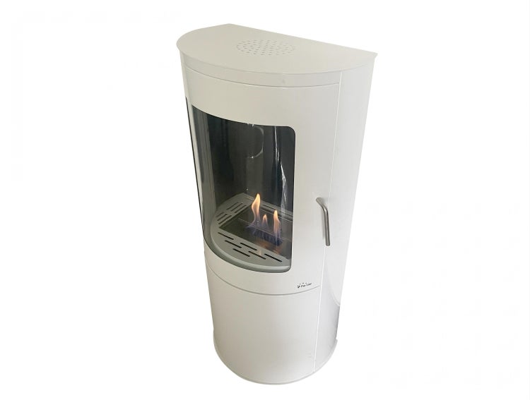 Bioethanol Kamin mit Flamme und Tür