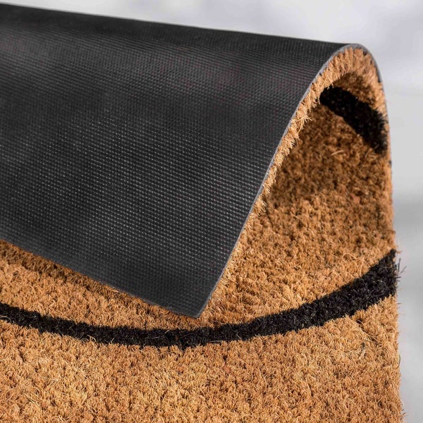 Fußmatte aus Kokosfaser mit schwarzer Gummirückseite