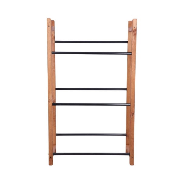 PROREGAL Getränkekistenregal EIFEL HxBxT 138x82x32cm 6 Kisten auf 3 Ebenen Massives Kiefernholz Braun geölt