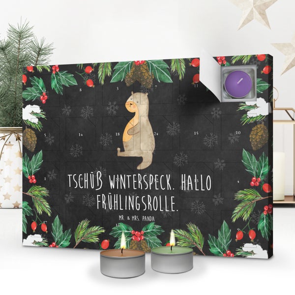 Mr. & Mrs. Panda Duftkerzen Adventskalender Otter Bauch - Schwarz