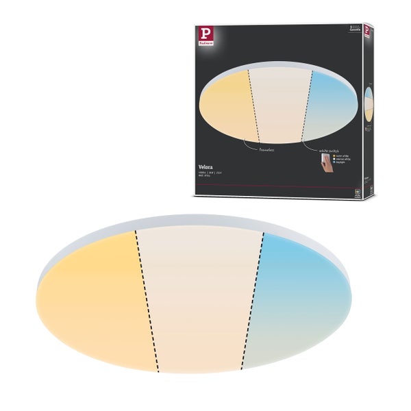 LED Panel Velora rund 600mm 38W 3650lm White Switch Weiß