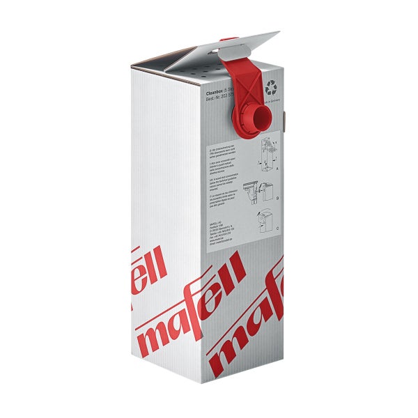 Mafell Cleanbox Staubbeutel mit Absaugstutzen zur Staubaufnahme für Elektrowerkzeuge.