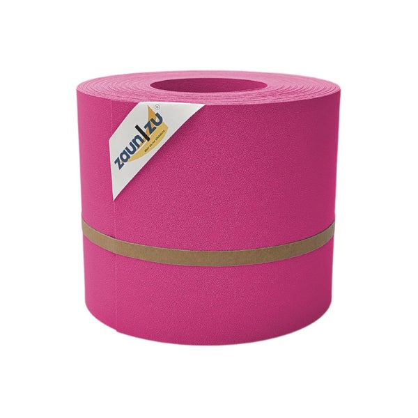 Eine Rolle Zaunblende als Sichtschutz von Zaunzu mit Logo.