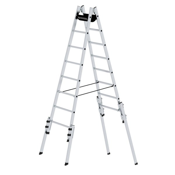PROREGAL Sprossen-Stehleiter Treppengängig 2 x 8 Sprossen
