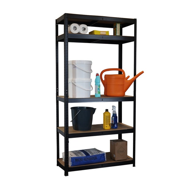 Schwerlast Steckregal Schwarz 5 Regale - Lagerregal - Tragkraft 875 kg