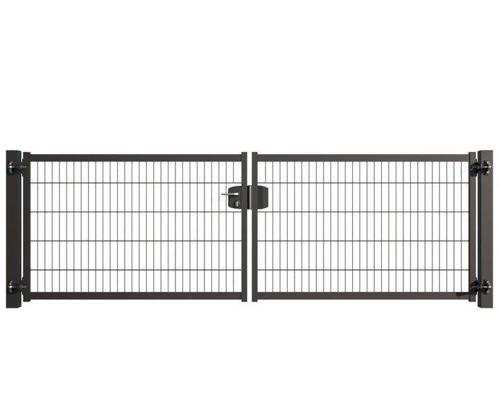 Doppeltor mit Gitterfüllung und Schloss