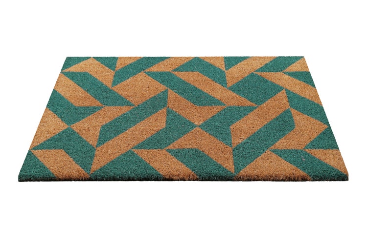 Fußmatte aus Kokosfaser Natur Blau Mainstage WECONhome 60x90 cm