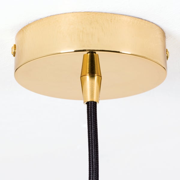 Deckenbaldachin Abdeckung für Hängeleuchten, Lampenbaldachin inkl. Klemmnippel, Ø 100 mm, Gold