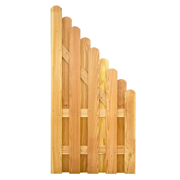 Holzzaun mit abgerundeten Kanten für den Garten