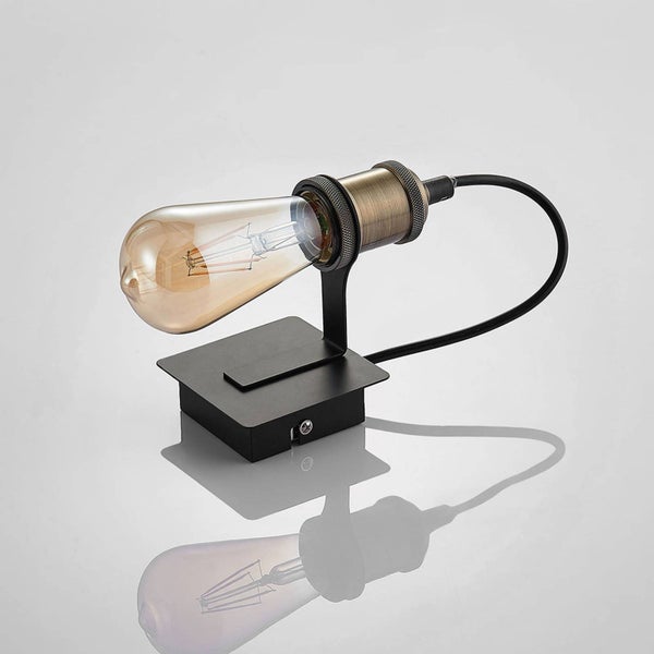 Lindby Wandleuchte, Wandlampe Innen Aurella (Retro Vintage Antik) in Bronze aus Metall (1 flammig E27) - Wandstrahler Wandbeleuchtung Schlafzimmer / Wohnzimmer Wohnzimmerleuchte