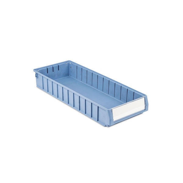 PROREGAL SparSet 10 x Regalkasten 600 BN Mit Etikett und Schutzhaube HxBxT 9 x 23,4 x 60 cm 9,4 Liter Sichtlagerkasten Sortimentskasten
