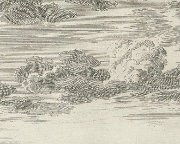 Illustration des Himmels mit Wolken