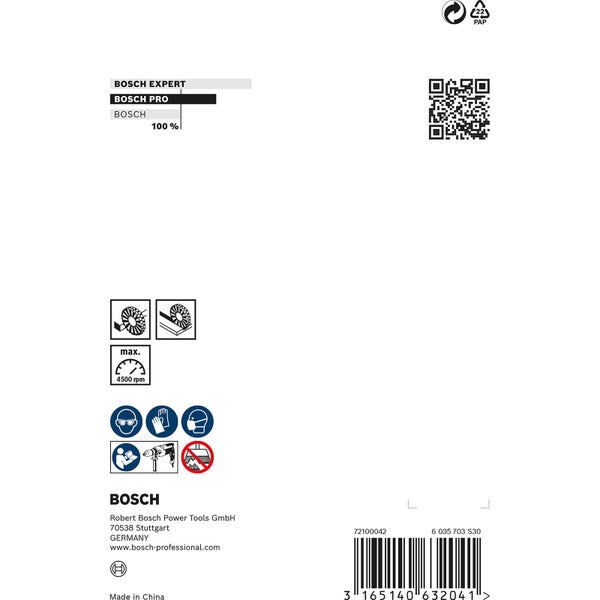 Bosch PRO Stainless Steel clean Scheibenbürste 100 x 0,30 mm gerader Schaft - 2608622124