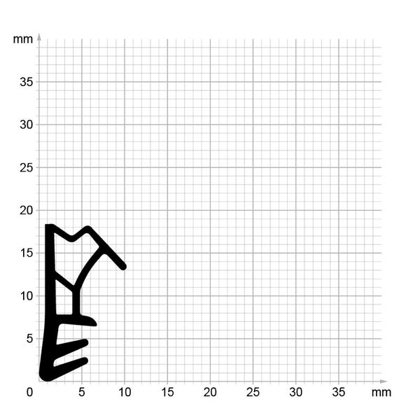 DIWARO. | Flügelfalzdichtung FF093 | schwarz | 5 Meter
