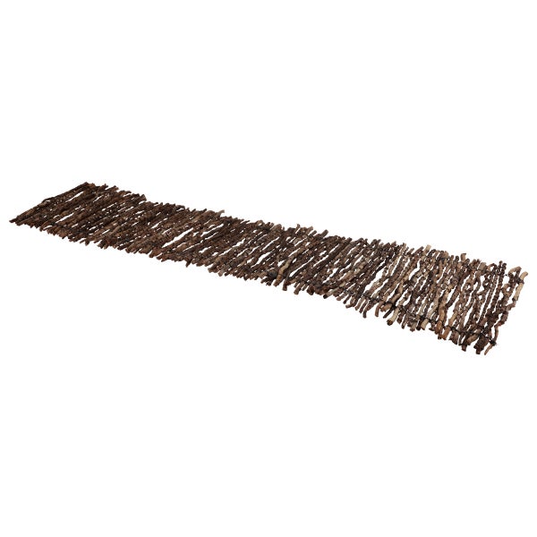 Sichtschutzmatte aus Naturzweigen für Garten und Balkon.