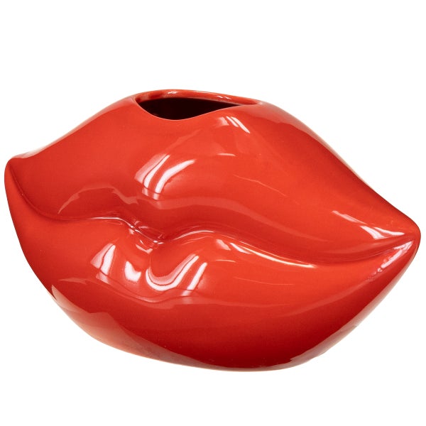 Dekorative Lippen Vase aus Keramik