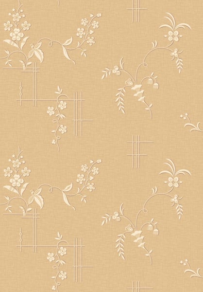 Borastapeter Tapete Blumen Sandbeige - 53 cm x 10.05 m - 660086