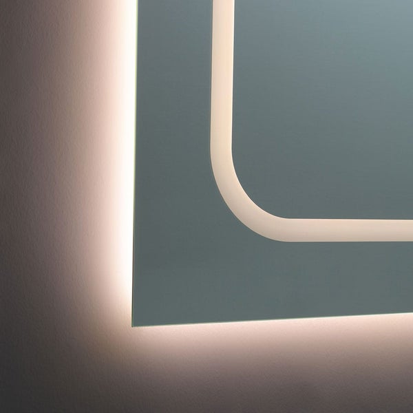 180x80 rechteckiger Badezimmerspiegel mit LED-Beleuchtung